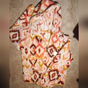 Girls Billabong Fluffy Fleece zip neck pullover size L